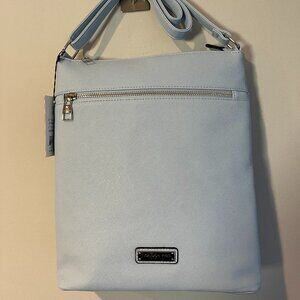 London Fog 100th Anniversary Lorraine Square Crossbody Bag in Sky Blue - NWT